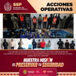 En operativos, aseguramiento de 127 dosis de presuntas sustancias ilícitas y la recuperación de 23 vehículos